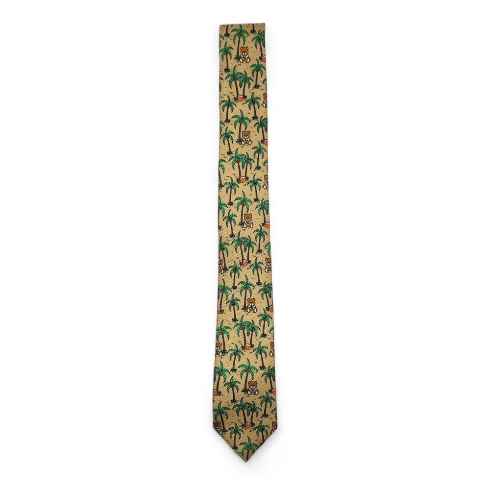Moschino Teddy & Palm Silk Tie